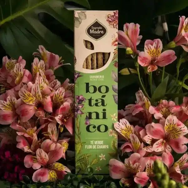 Vonné tyčinky Sagrada Madre - Botanica - zelený čaj a květy champa