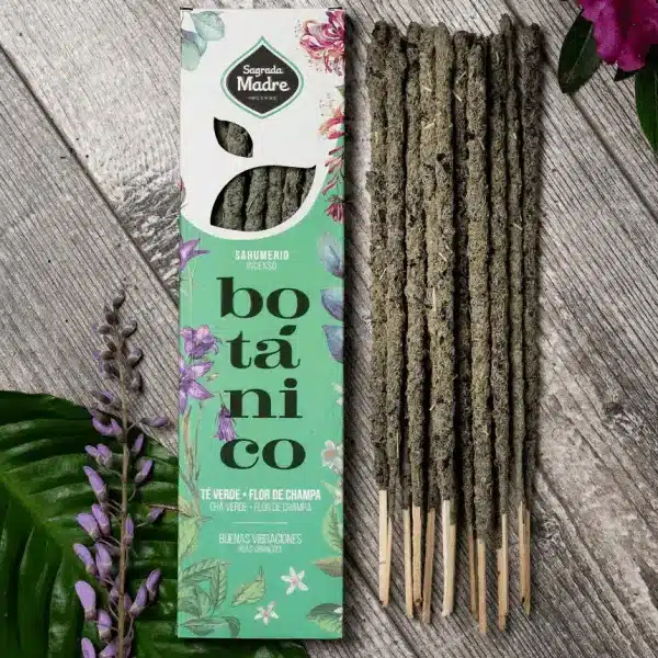Vonné tyčinky Sagrada Madre - Botanica - zelený čaj a květy champa