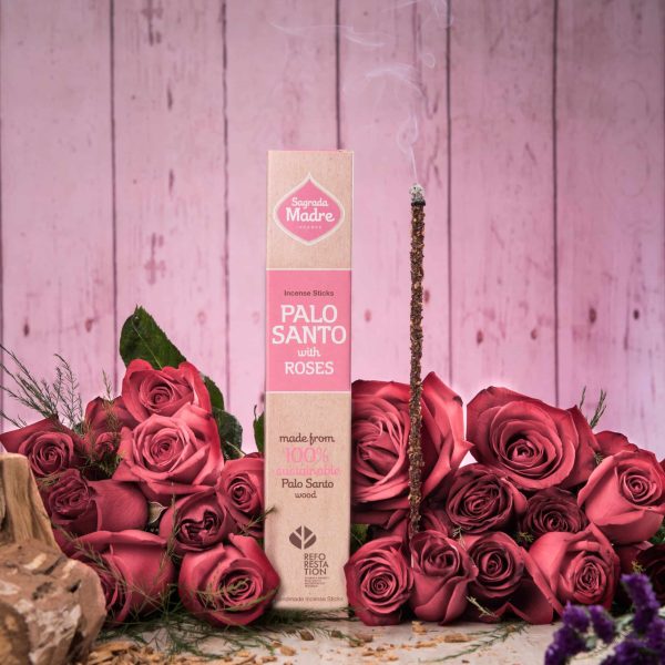 Vonné tyčinky Sagrada Madre - Palo Santo - růže