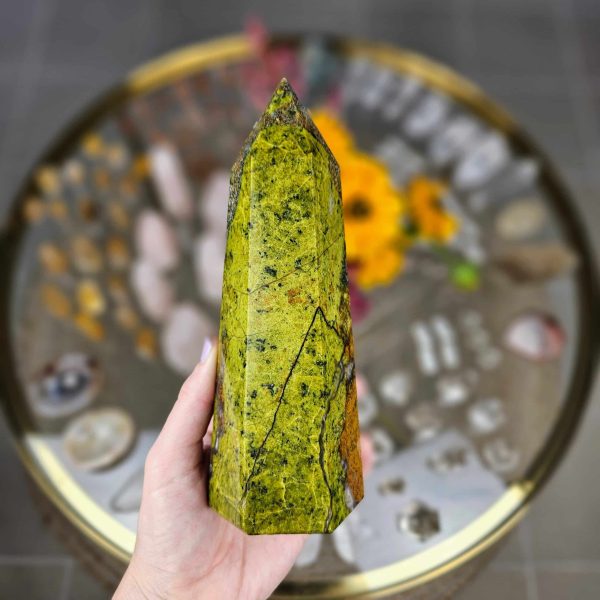 Zelený opál obelisk - Krystaly Dória